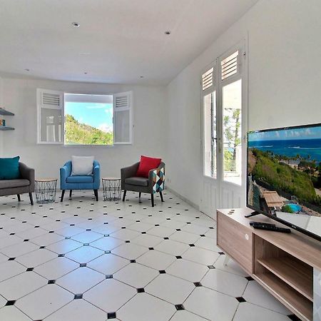 Villa Thomana, piscine, vue mer et plage à 100 m ! Le Moule Extérieur photo