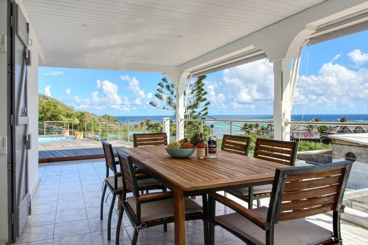 Villa Thomana, piscine, vue mer et plage à 100 m ! Le Moule Extérieur photo